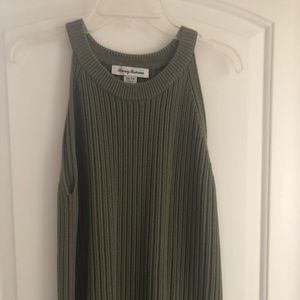 Tommy Bahama Olive Green Halter Style Sweater Tank